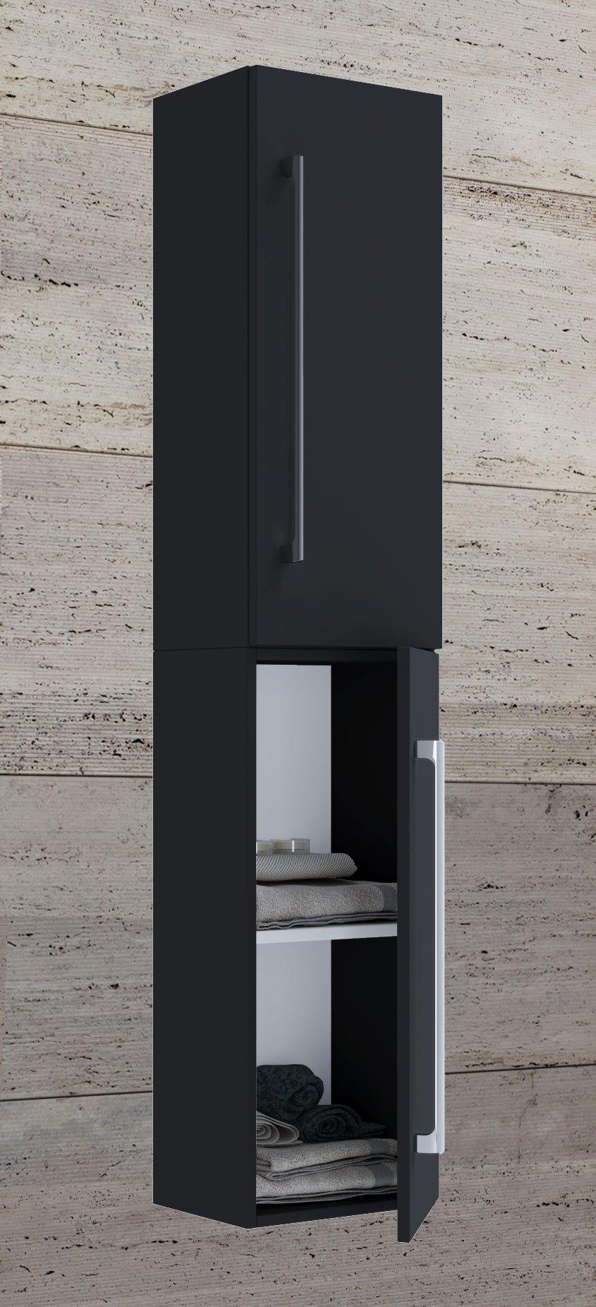 VCM Holz Badezimmerschrank | Badmöbel | Wandschrank | Badregal | Badschrank | Hochschrank | Maße ca. H. 150 x B. 33 x T. 22 cm - Badinos 2  