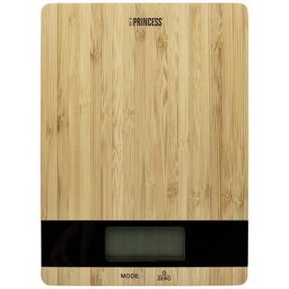 Princess 492944 Küchenwaage Pure – Elegantes Bambusdesign – aufs Gramm genau bis 5 kg, Tara Funktion  