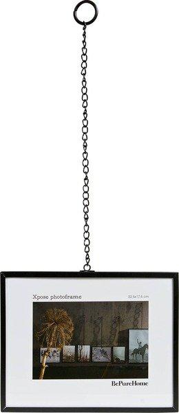 Image of Bilderrahmen Xpose Metall mit Kette Schwarz L 23x18 Bilderrahmen Xpose Metall mit Kette Schwarz L 23x18