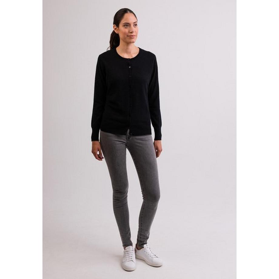 CASH-MERE.CH Kaschmir Rundhals Cardigan  