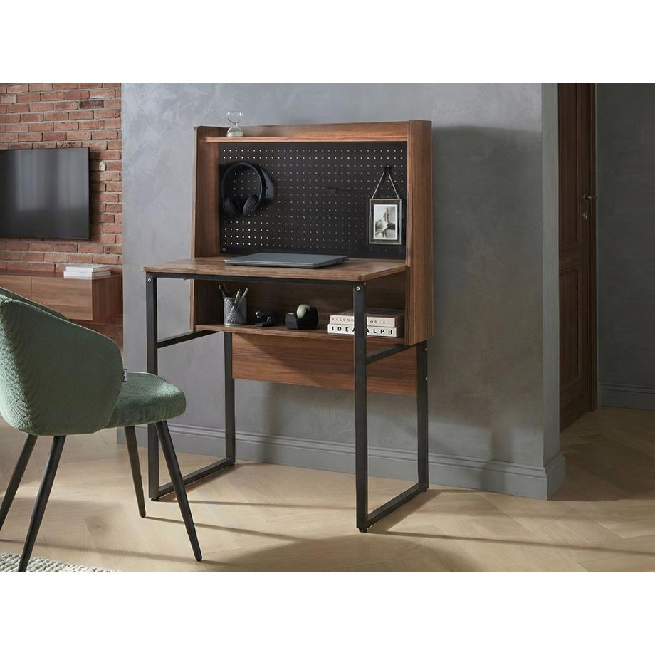 Beliani Bureau d'appoint avec panneau perforé en Panneau de particules de bois Moderne BUXTON  