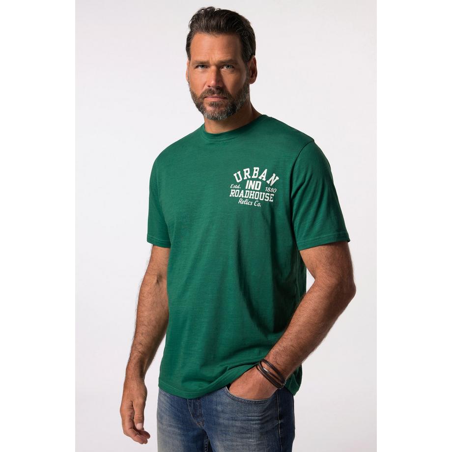 JP1880 T-Shirt Manica Corta Jersey Fiammato Stampa sul Petto  