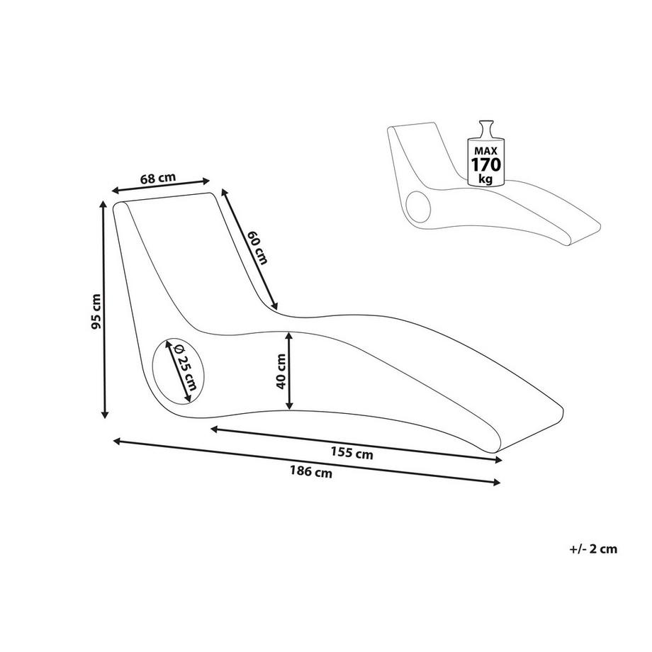 Beliani Sonnenliege aus Rattan Modern AIROLE  