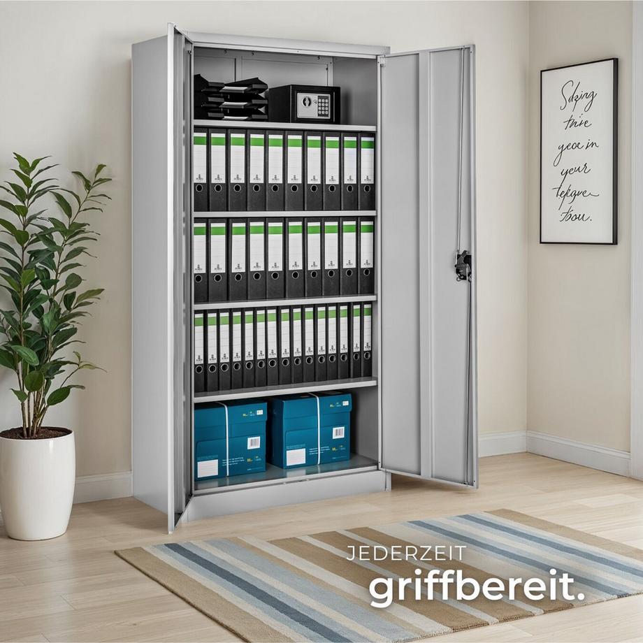 Tectake Armoire de classement BLAIN en acier lâqué époxy  