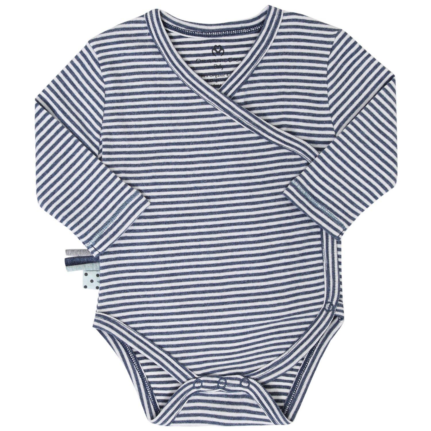 Image of Wickel-langarmbody Unisex Indigo 6-12 mesi