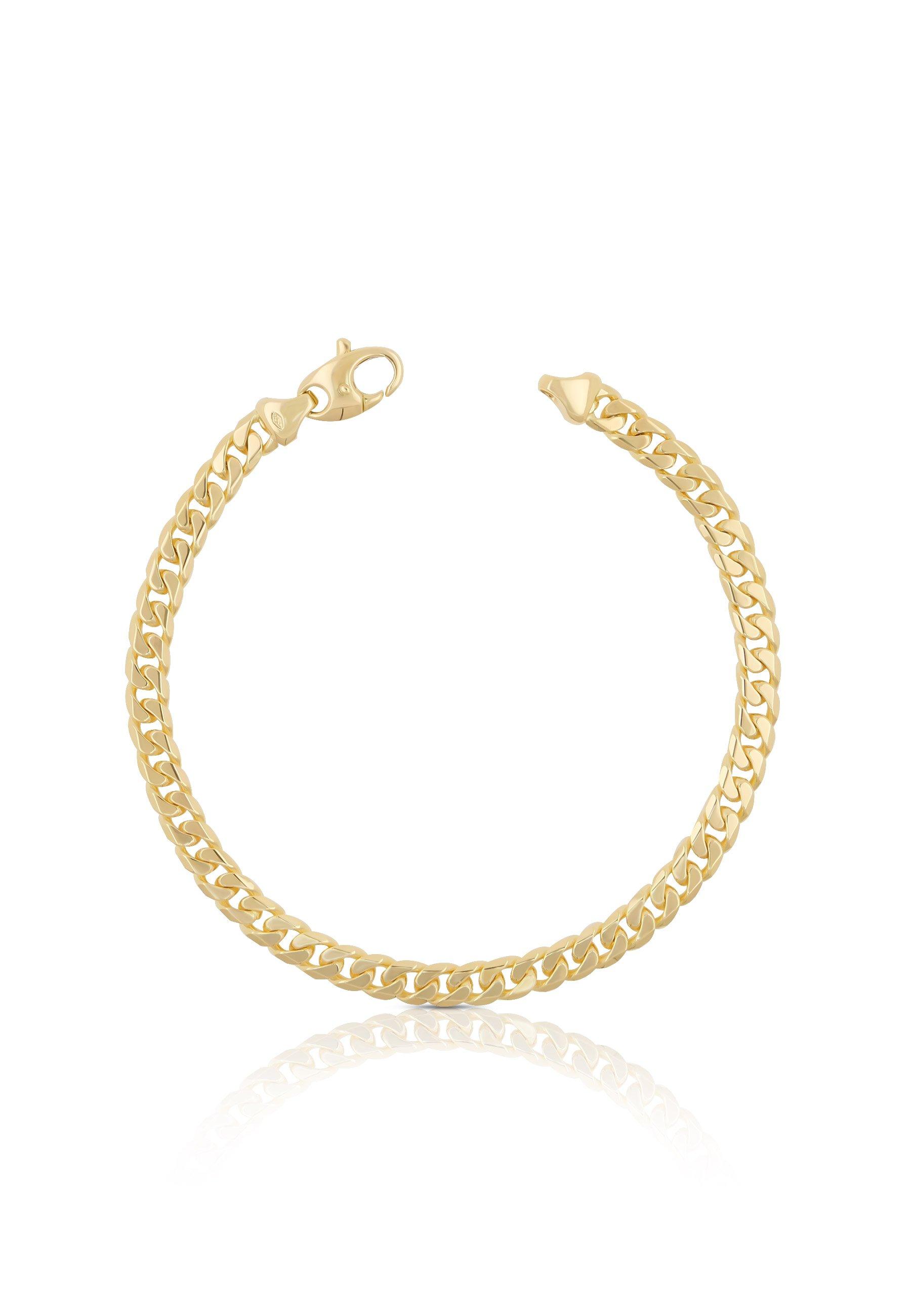 MUAU Schmuck  Bracelet réservoir en or jaune 750, 22cm, 6mm 