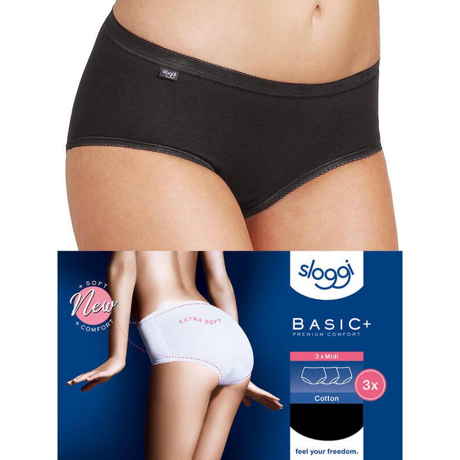 sloggi Basic+ Midi Slips 3er Pack  
