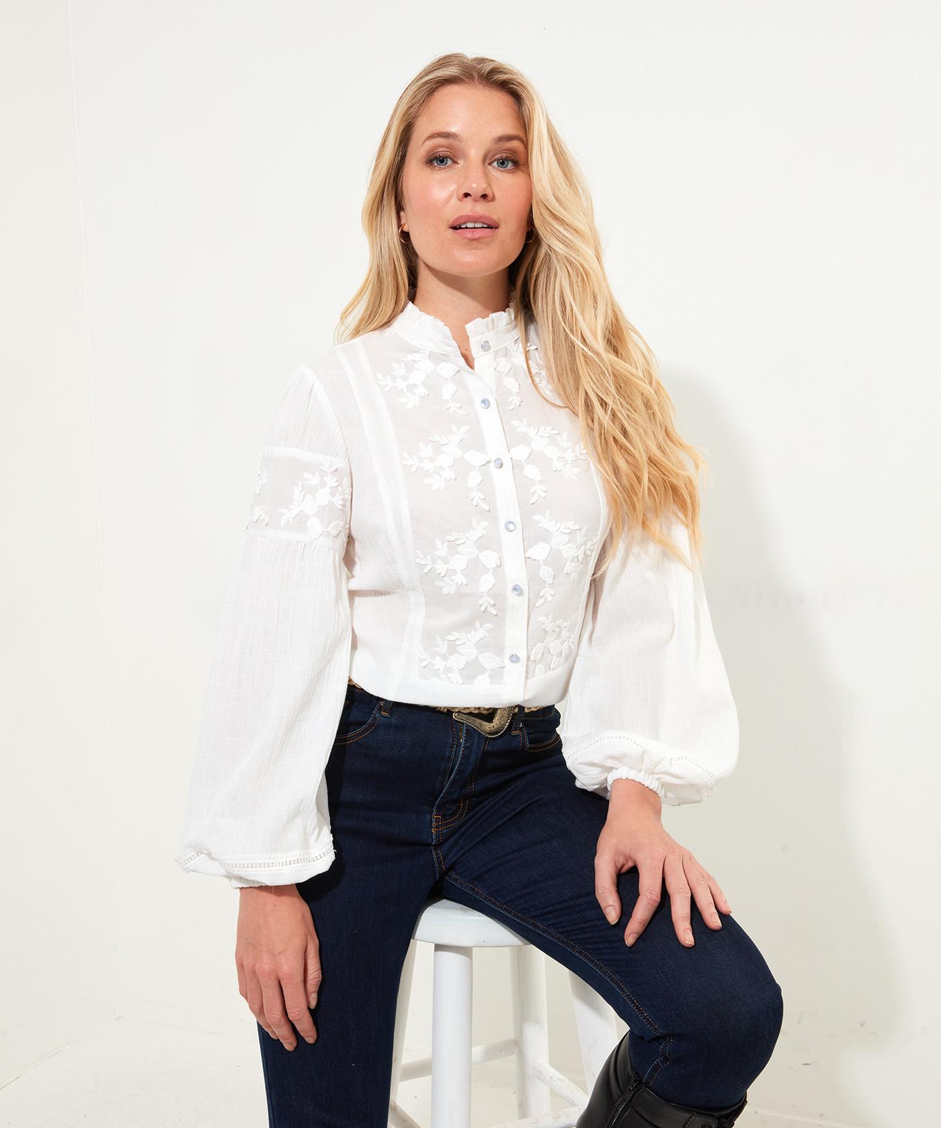 Joe Browns  Bluse mit Broderie-Stickerei 