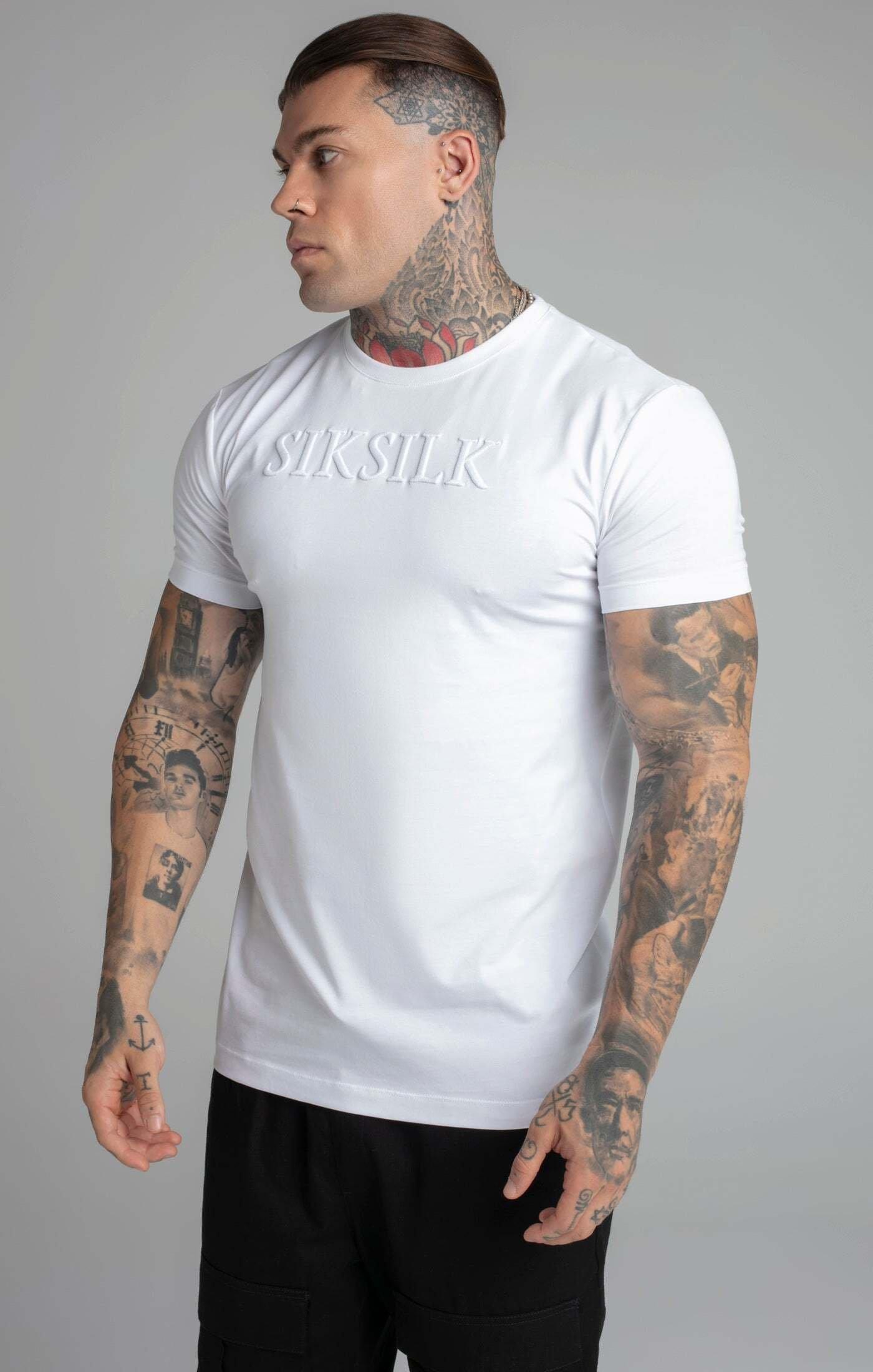 Image of T-shirts Muscle Fit T-shirt Herren Weiss M