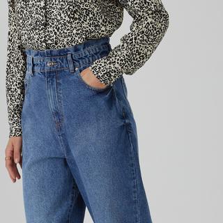 La Redoute Collections  Ballon-Jeans mit hohem Paperbag-Bund 