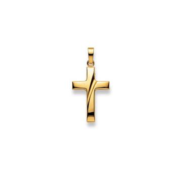 Pendentif croix en or jaune 750, 28x14mm