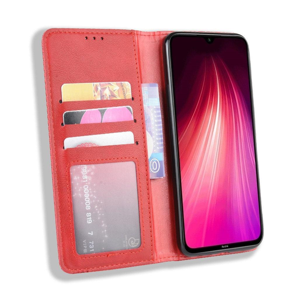 Cover-Discount  Xiaomi Redmi Note 8t - Vintage Flip Case Rot 