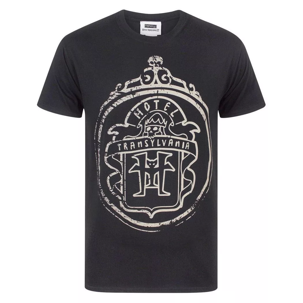 Hotel Transylvania - offizielles Glow In The Dark Logo TShirt, per uomo, Nero, Größe S