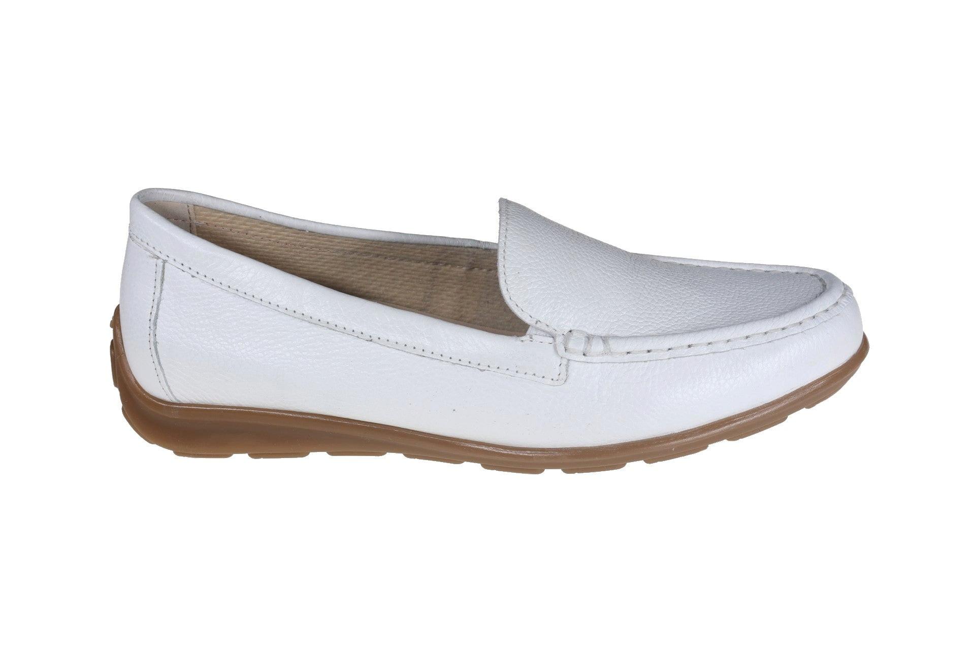 Image of Leder Loafer Damen Weiss 38