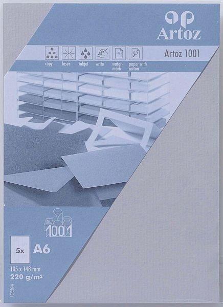 Artoz ARTOZ 1001 Karten A6  220g, lichtgrau 5 Blatt  