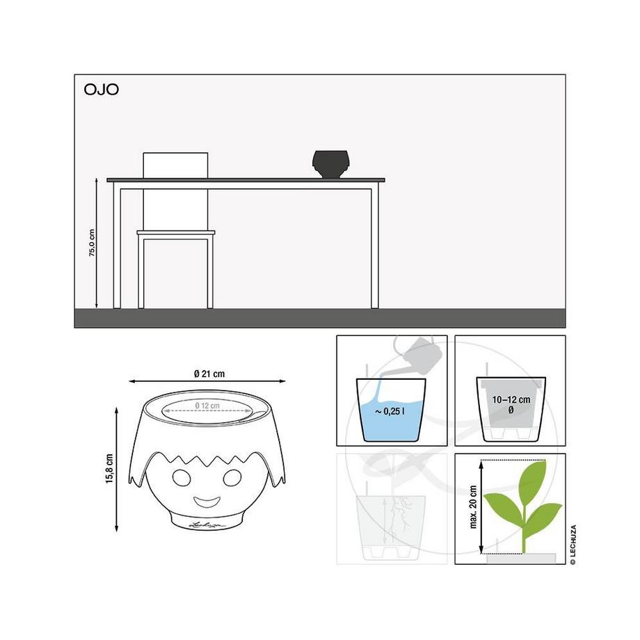 Lechuza fioriera Plastica  