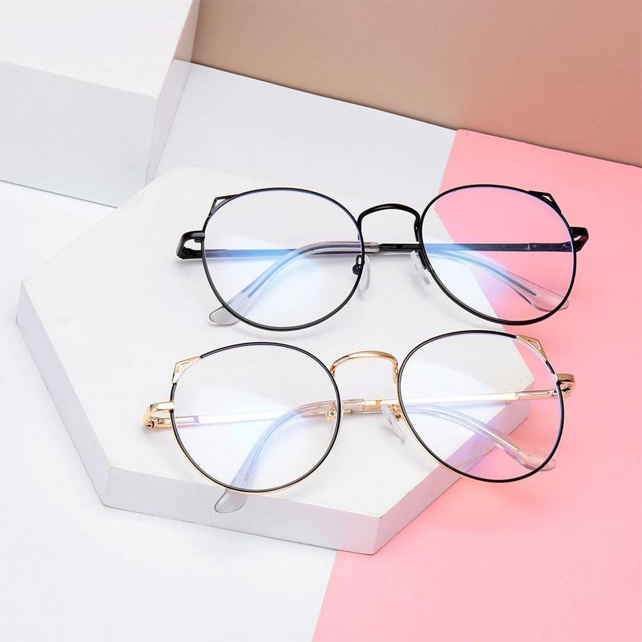 eStore Lunettes Anti-Lumière Bleue Oreilles de Chat Argent  