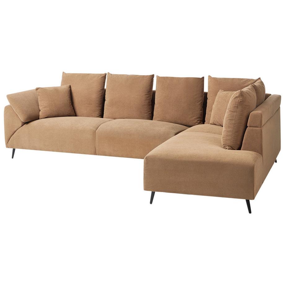 Beliani Ecksofa aus Cord  LUNNER  