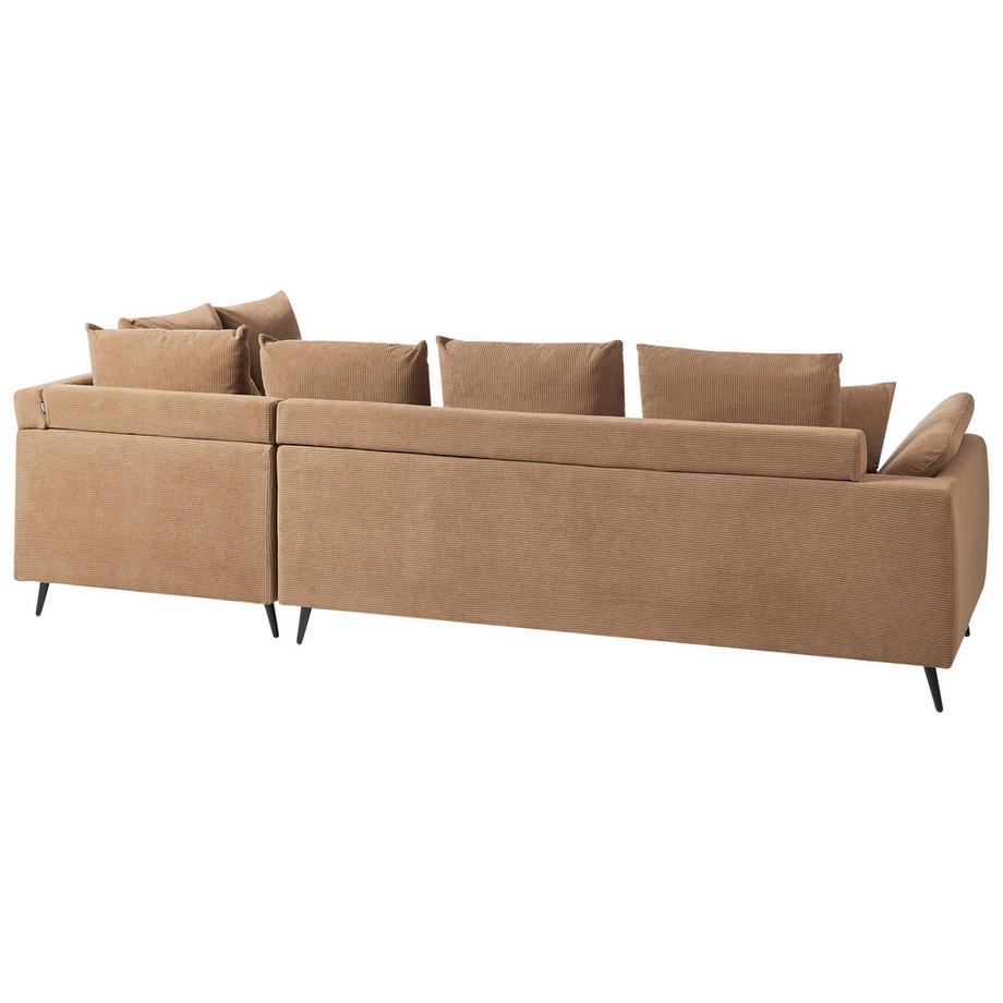 Beliani Ecksofa aus Cord  LUNNER  