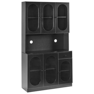 Vitrine mit Glastüren aus Faserplatte Industriell LANGFORD