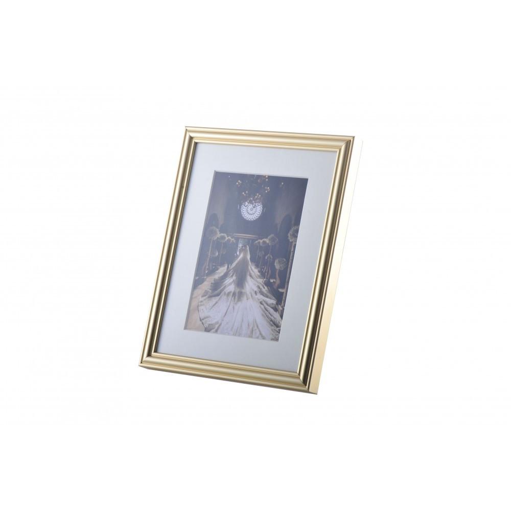 Image of Metallfotorahmen 10x15cm champagnefarbe Metallfotorahmen 10x15cm champagnefarbe