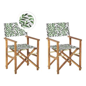 Lot de 2 chaises de jardin en Tissu Moderne CINE