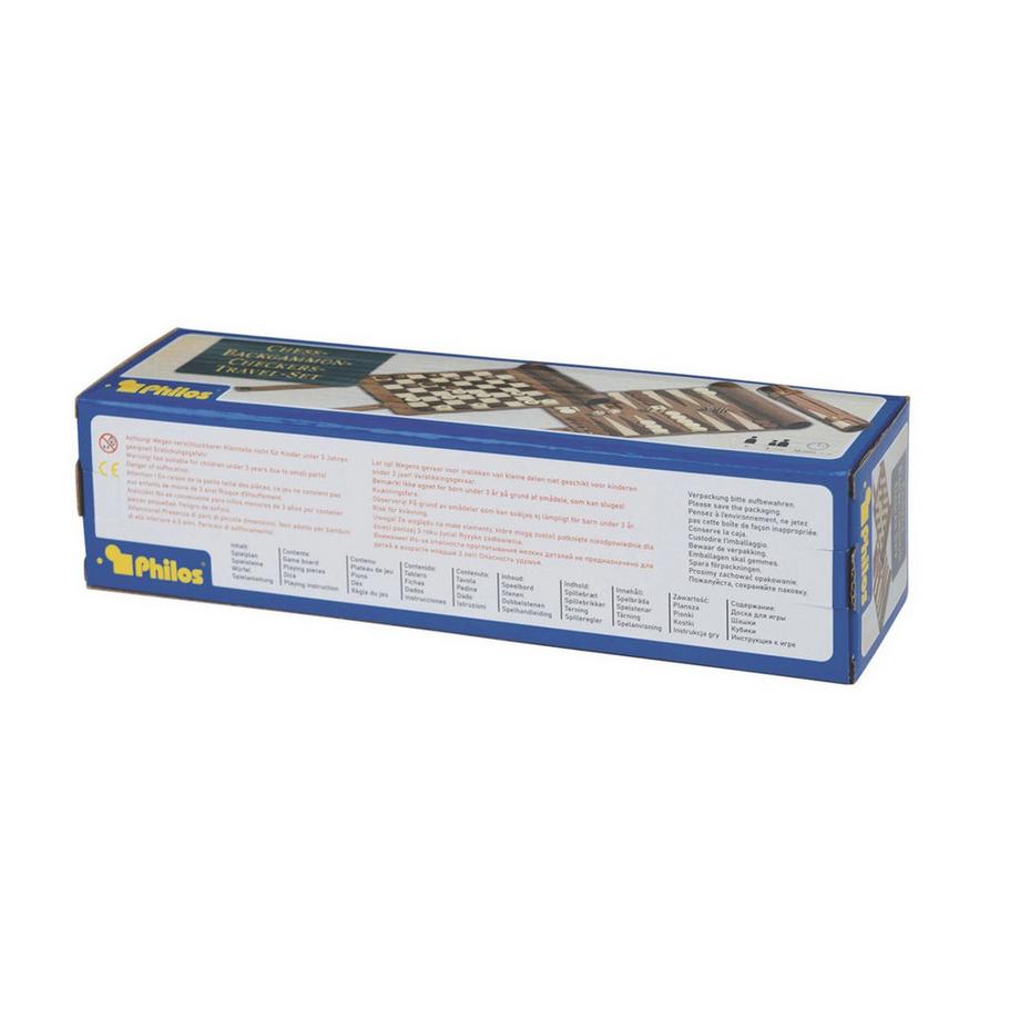 Philos  Spiele Reise Schach-Backgammon-Dame-Set 