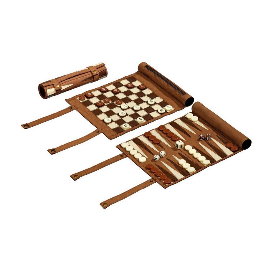 Spiele Reise Schach-Backgammon-Dame-Set