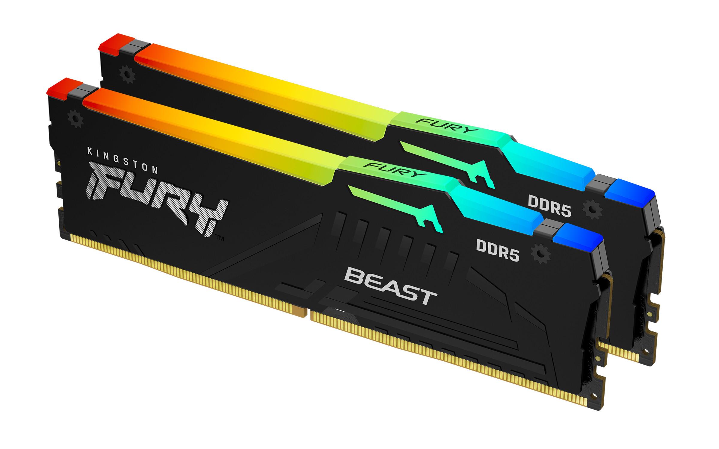 KINGSTON TECHNOLOGY  FURY Beast 64 GB 6000 MT/s DDR5 CL36 DIMM (Kit da 2 moduli) RGB EXPO 