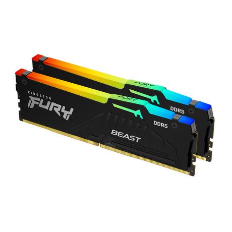 KINGSTON TECHNOLOGY  FURY Beast 64 GB 6000 MT/s DDR5 CL36 DIMM (Kit da 2 moduli) RGB EXPO 