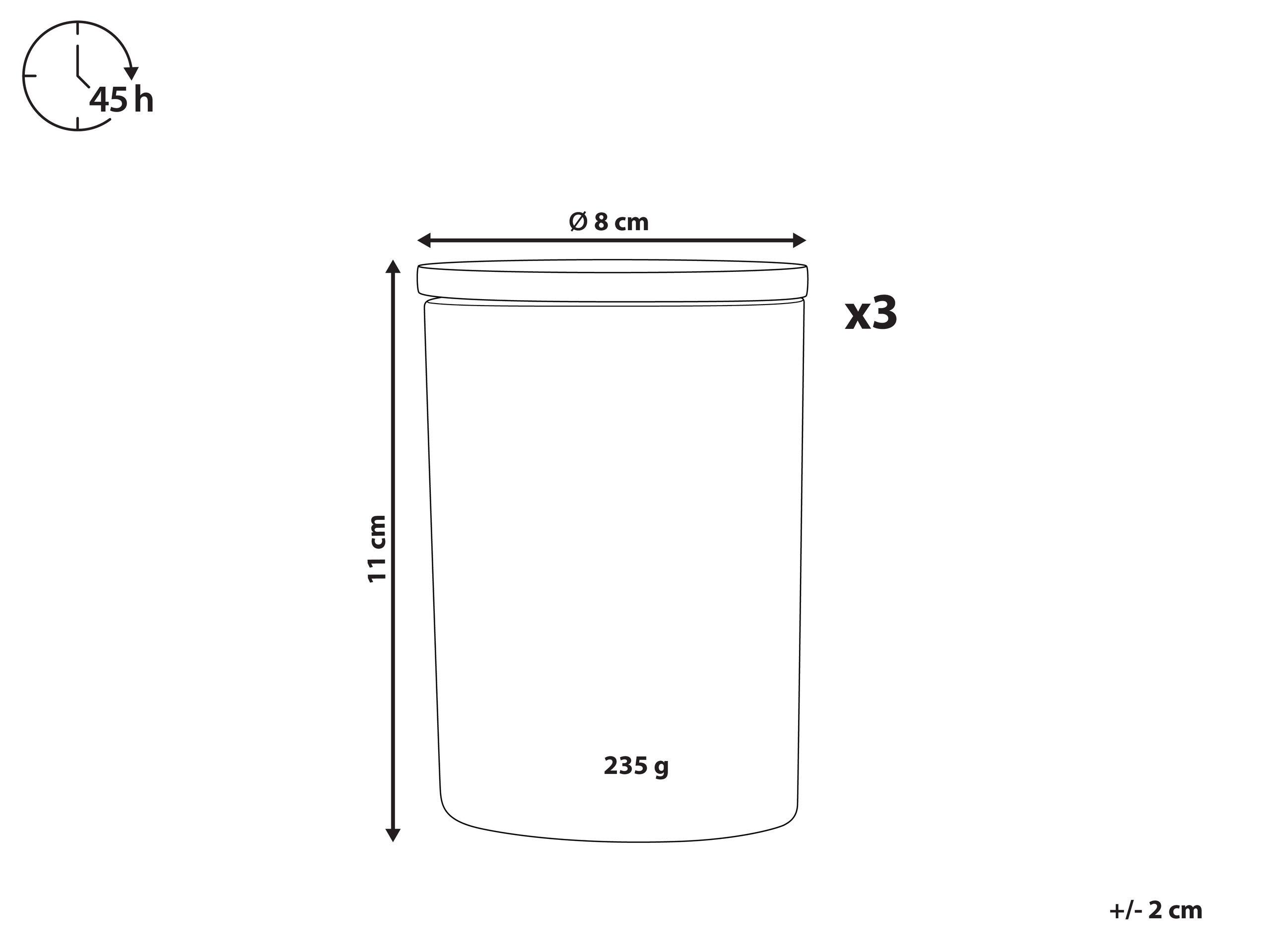 Beliani Set di 3 Candele Profumate en Cera di Soia SIMPLICITY  