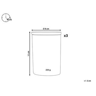 Beliani Set di 3 Candele Profumate en Cera di Soia SIMPLICITY  