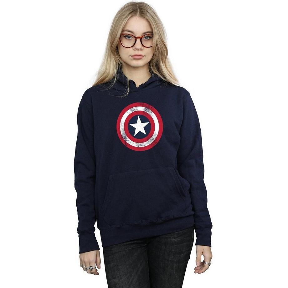 MARVEL Captain America Distressed Shield Sweat à capuche  