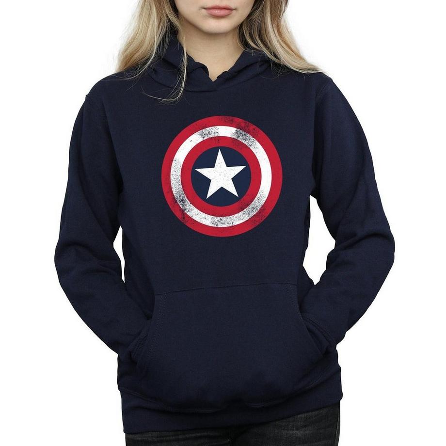 MARVEL Captain America Distressed Shield Sweat à capuche  