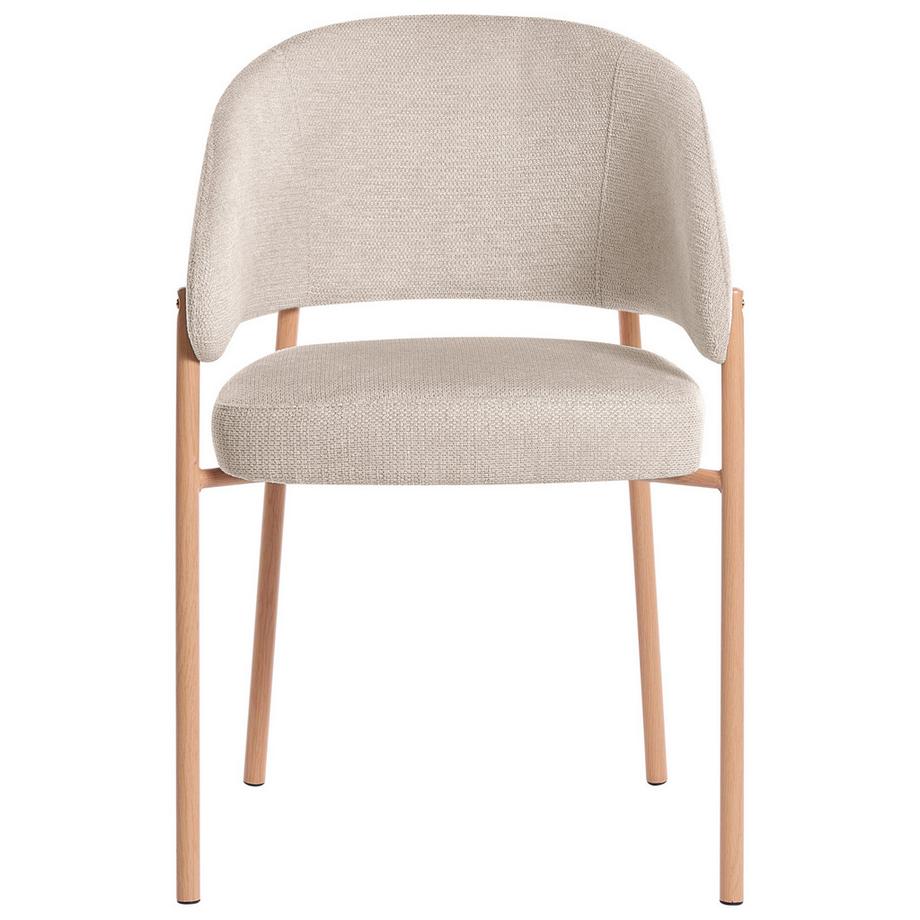 Beliani Lot de 2 chaises de salle à manger en Tissu Minimaliste ZANE  