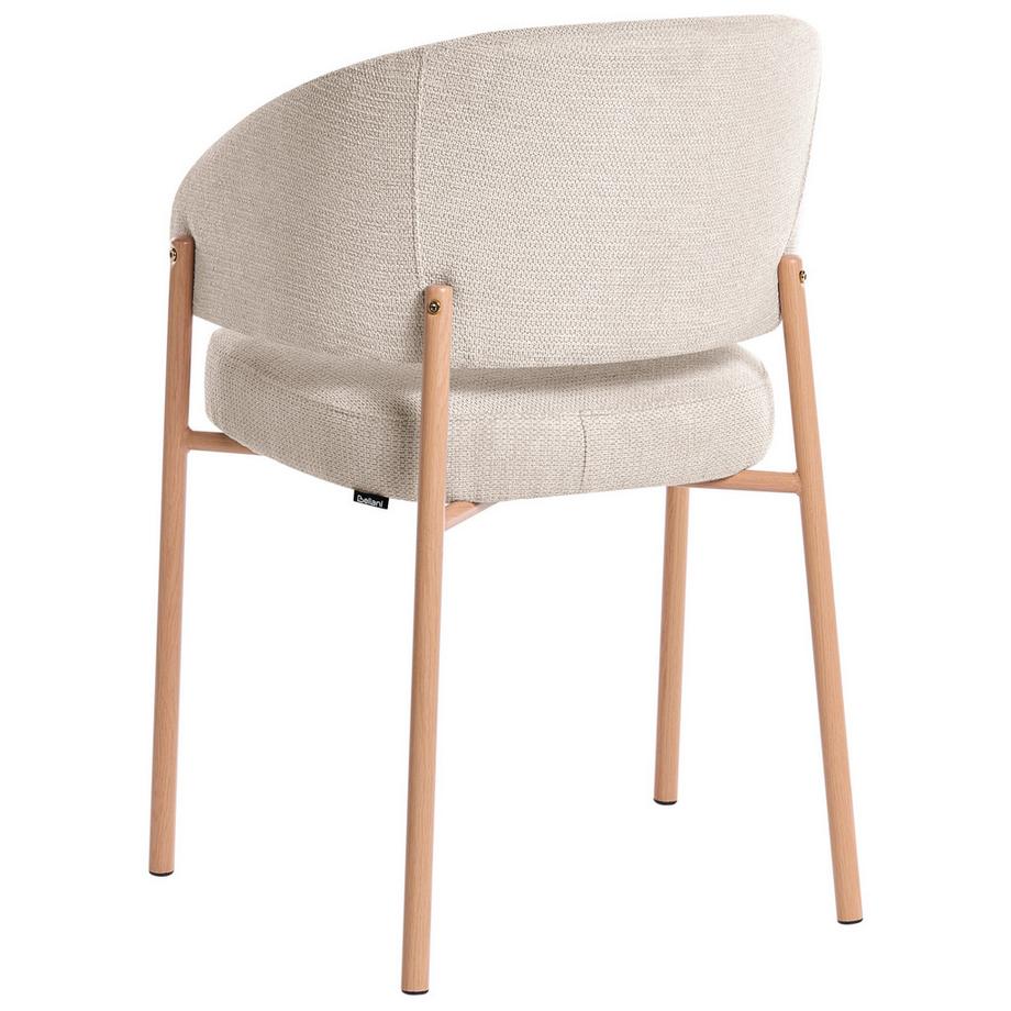 Beliani Lot de 2 chaises de salle à manger en Tissu Minimaliste ZANE  