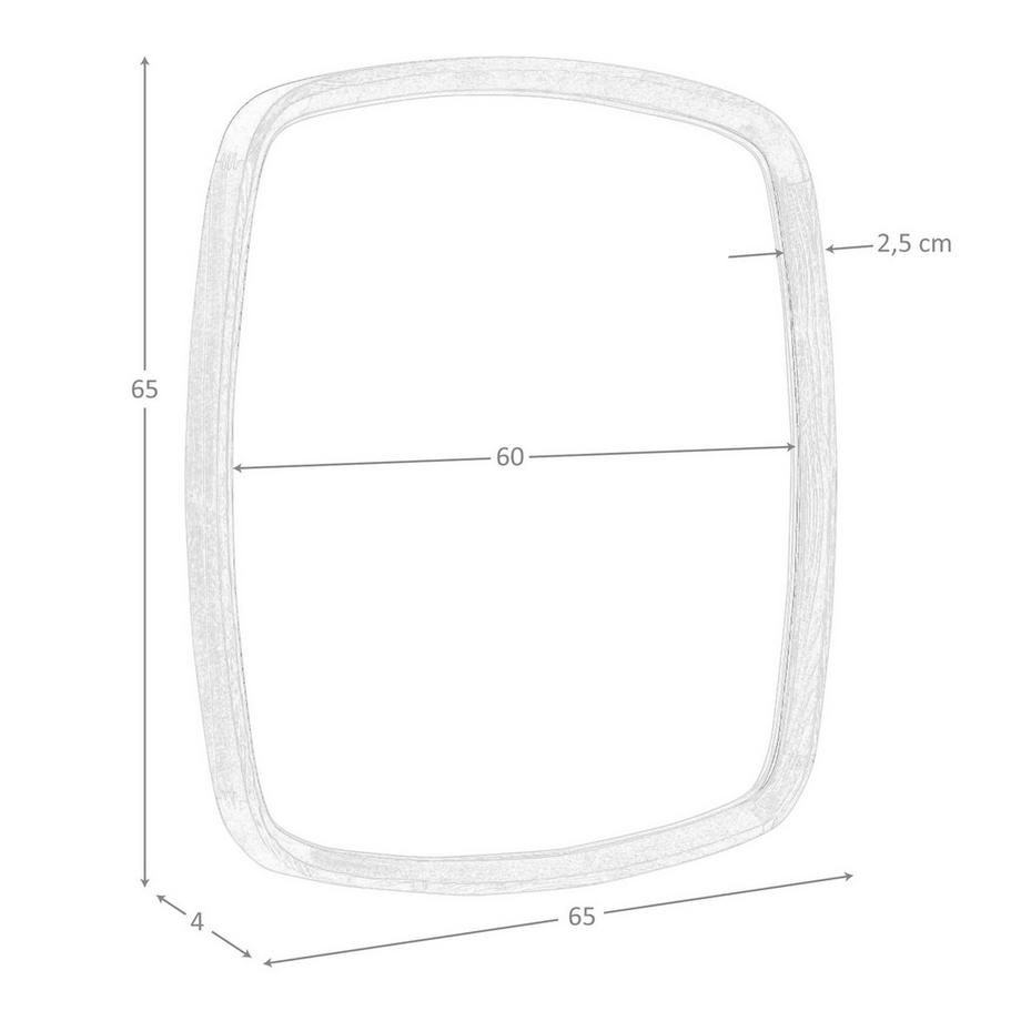 ANGEL CERDA Wandspiegel quadratisch Nussbaum  