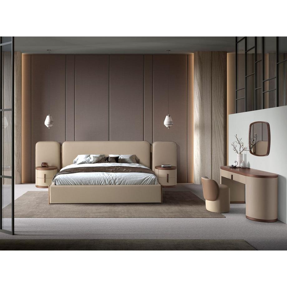 ANGEL CERDA Wandspiegel quadratisch Nussbaum  