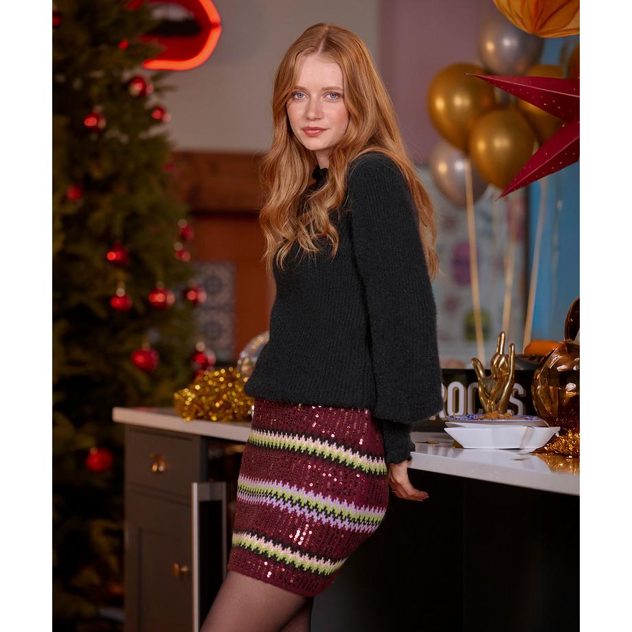 Joe Browns Pullover mit hohem Kragen gewelltem Halsausschnitt  