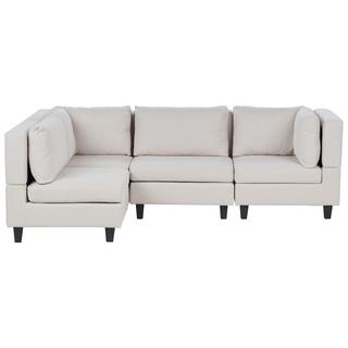 Beliani Ecksofa aus Polyester Modern UNSTAD  