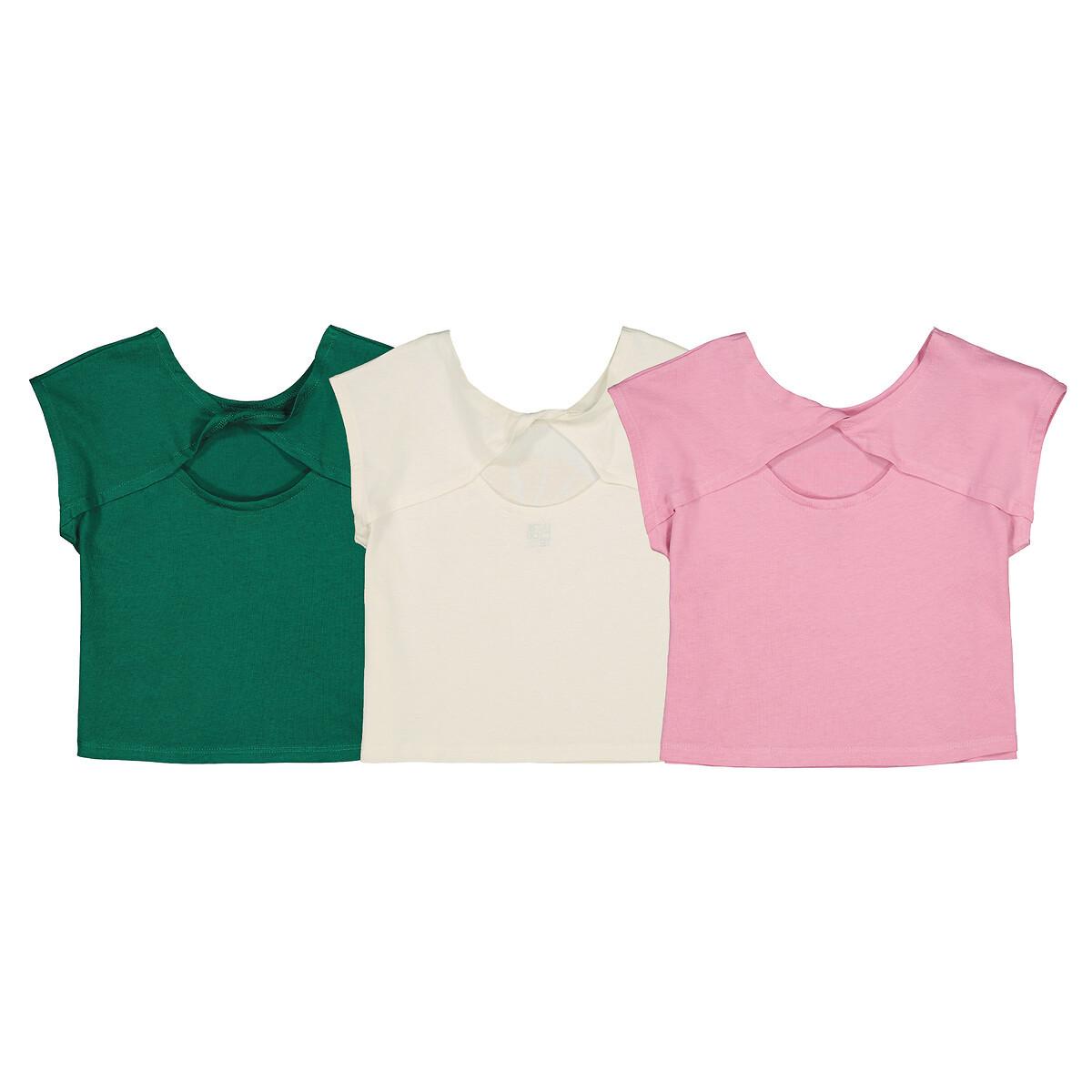 La Redoute Collections  3er-Pack T-Shirts mit rundem Ausschnitt & Rückenausschnitt 