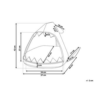 Beliani  Tierbett aus Filz Modern PIRANHA 