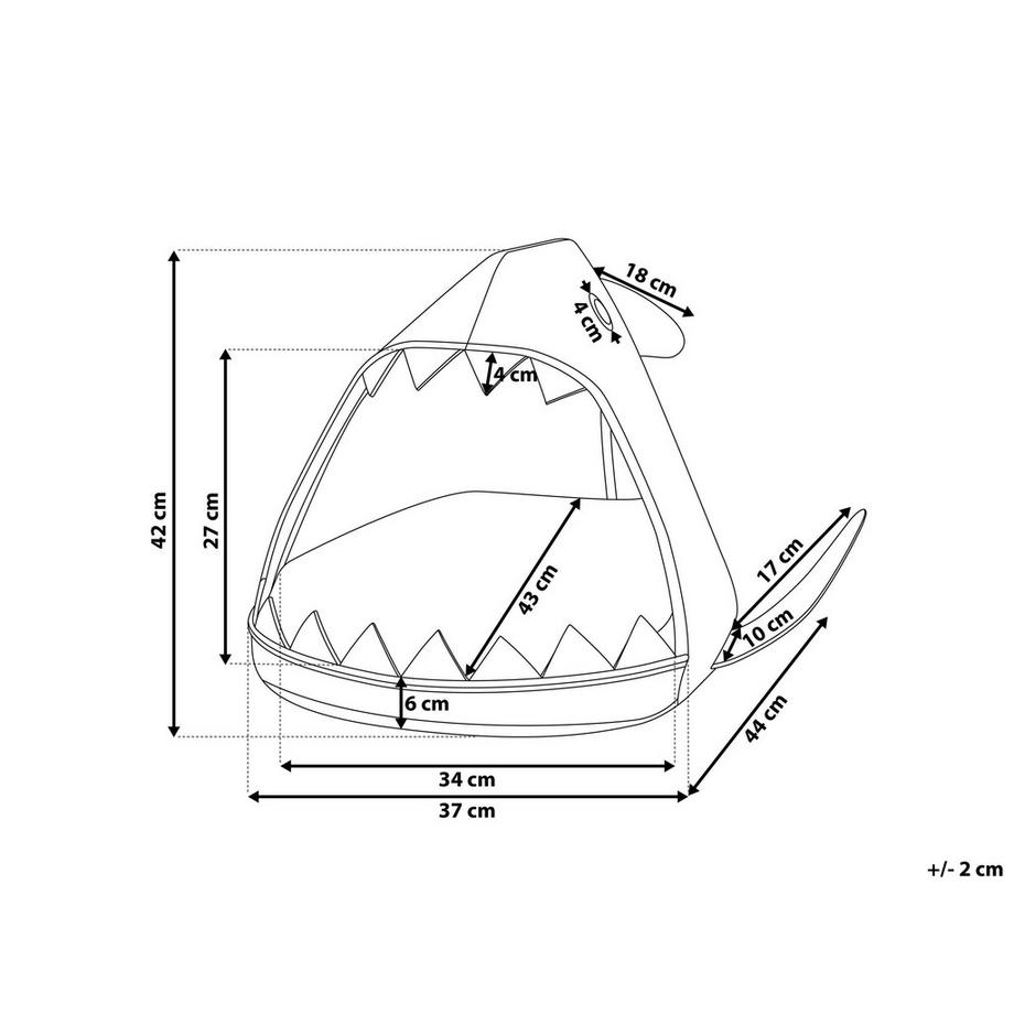 Beliani  Tierbett aus Filz Modern PIRANHA 