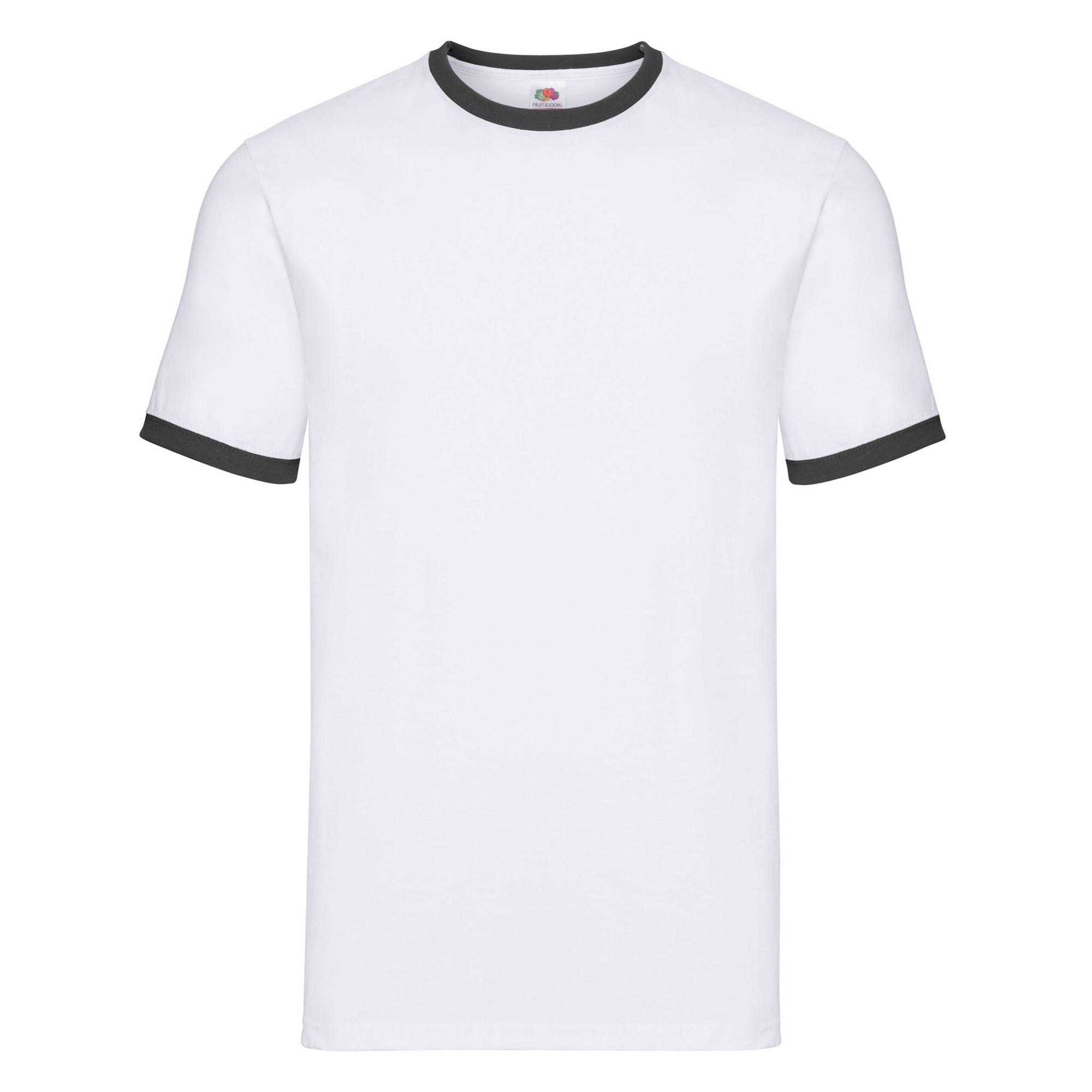 Image of Tshirt Ringerstil Herren Weiss M
