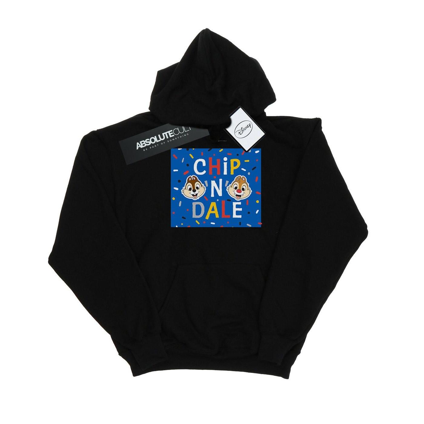 Image of Chip N Dale Blue Frame Kapuzenpullover Damen Schwarz S
