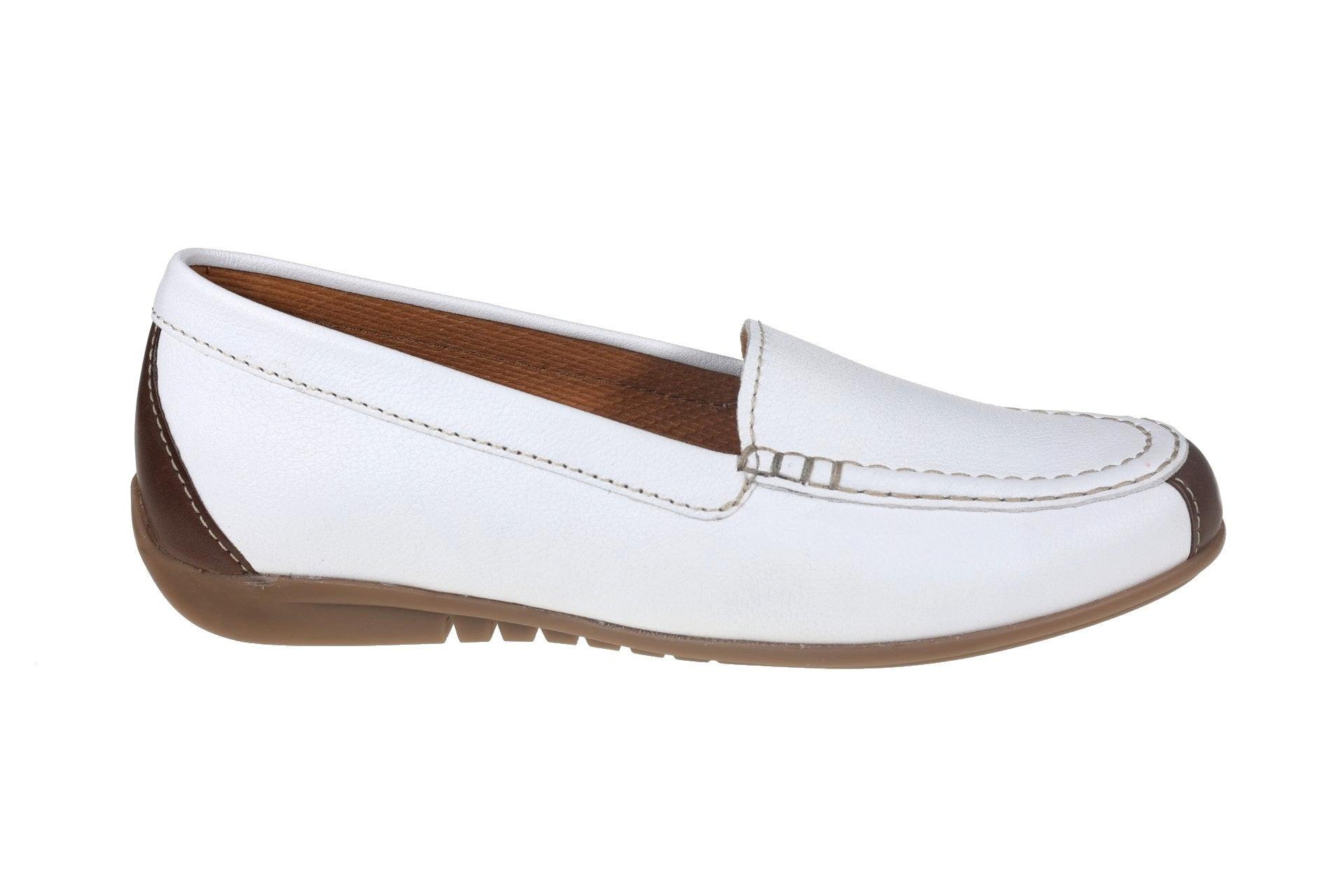 Image of Leder Loafer Damen Weiss 37