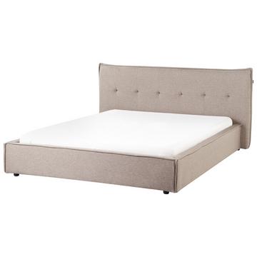 Lit avec sommier en Lin synthétique Moderne LESTRE