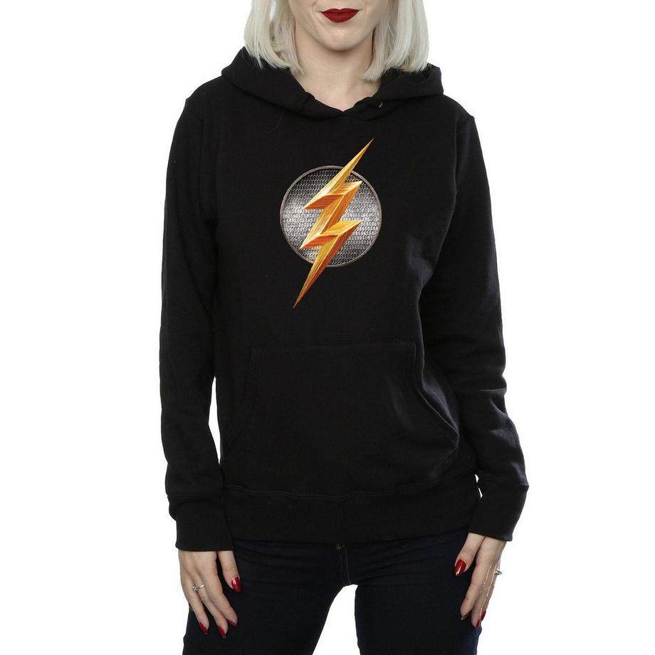DC COMICS Justice League Flash Logo Felpa con Cappuccio  