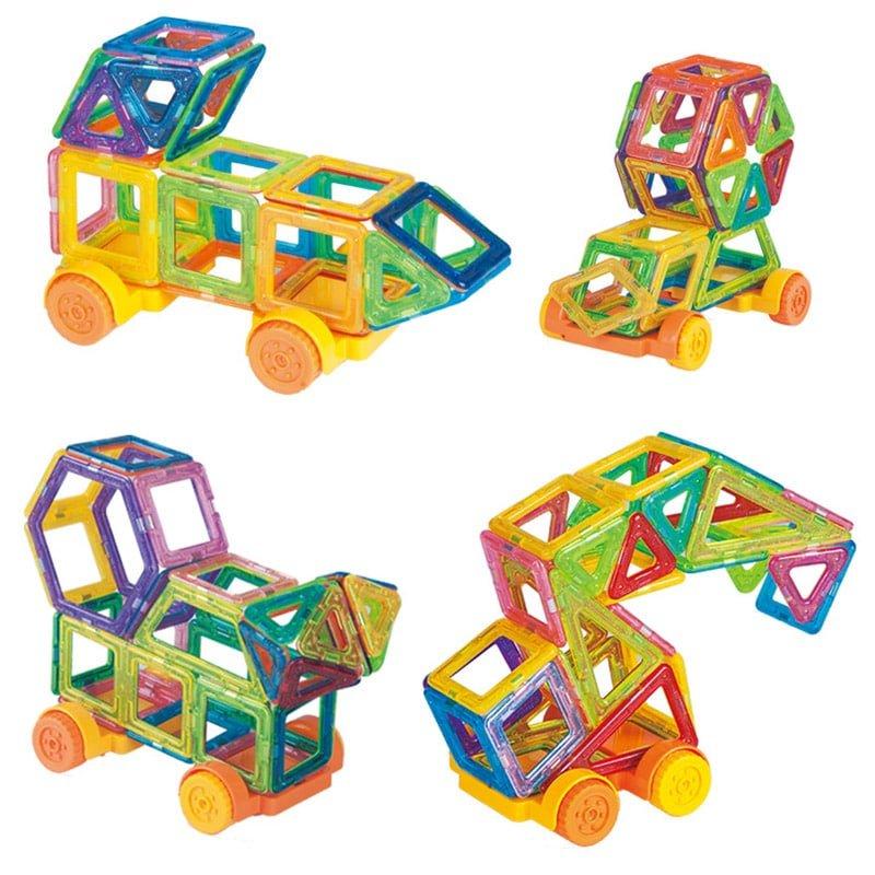 Gameloot  Magnetische Bauteile - Ein perfektes Geschenk für Kinder (224 Stück) 