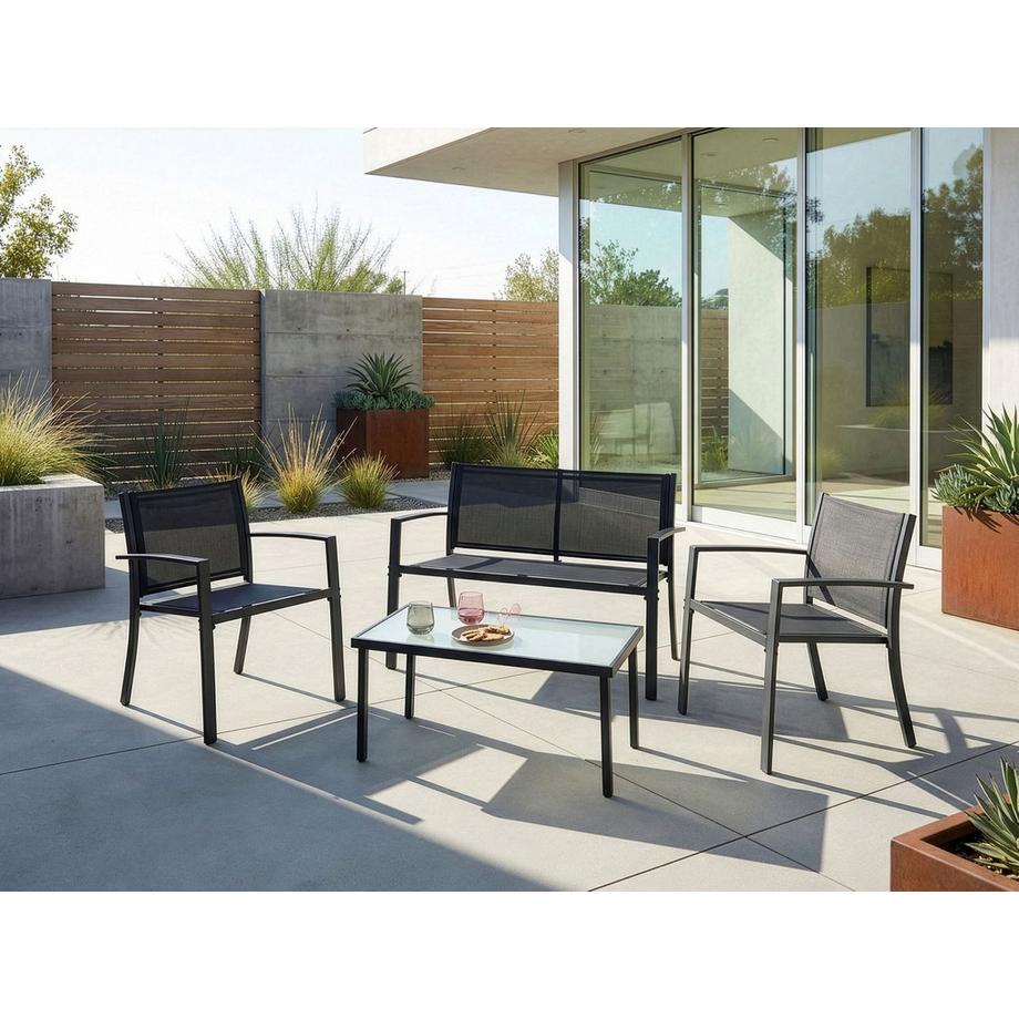Beliani Lounge Set aus Stahl  TAVOLETO  